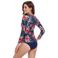 thumbnail image 7 of Women Two Piece Tankini Set Swimsuit Swimwear Long Sleeve Tops With Swim Bottoms Loose Fit Beachwear Swimming Costumes Bathing Suit, 7 of 7