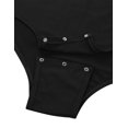 thumbnail image 6 of Yeahdor Mens One Piece Short Sleeve Bodysuit Pajamas Press Button Crotch Romper T-Shirt Nightwear Black-A 4XL, 6 of 7