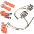 thumbnail image 4 of FETCOI 2 Gears Tree Climbing Spike Kit Safety Adjustable Belt Lanyard Rope Rescue Belts (Orange), 4 of 9