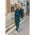 thumbnail image 4 of Ekouaer Womens Pajamas Sets Long Sleeve Soft Sleepwear 2 Piece Velvet Pjs Lounge Sets with Pockets, 4 of 7