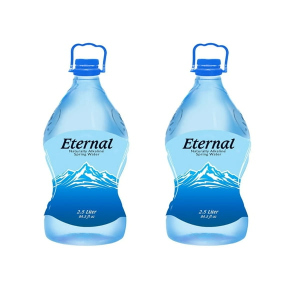 Eternal Naturally Alkaline Spring Water 2.5 Liter, (Pack of 2)