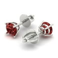 thumbnail image 2 of Clara Pucci 0.2Ct Natural Garnet Round Cut VVS1 Screw Back Stud 14k Solid hypoallergenic Gold Designer Earrings For January, 2 of 7