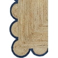 thumbnail image 2 of 5 x 7 Feet ( 150 cm x 210 cm ) Natural Jute with Blue Scalloped Area Rugs , Home Decor Rugs, 2 of 3
