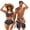 American Bridge Retro, variant on Tiger Matching Swimsuits for Couples Womens 2 Piece Bikini Sets Sexy Cross Front Mens Swimming Trunk with Pocket Couples Matching Bathing Suits for Family Swimwear-2XL