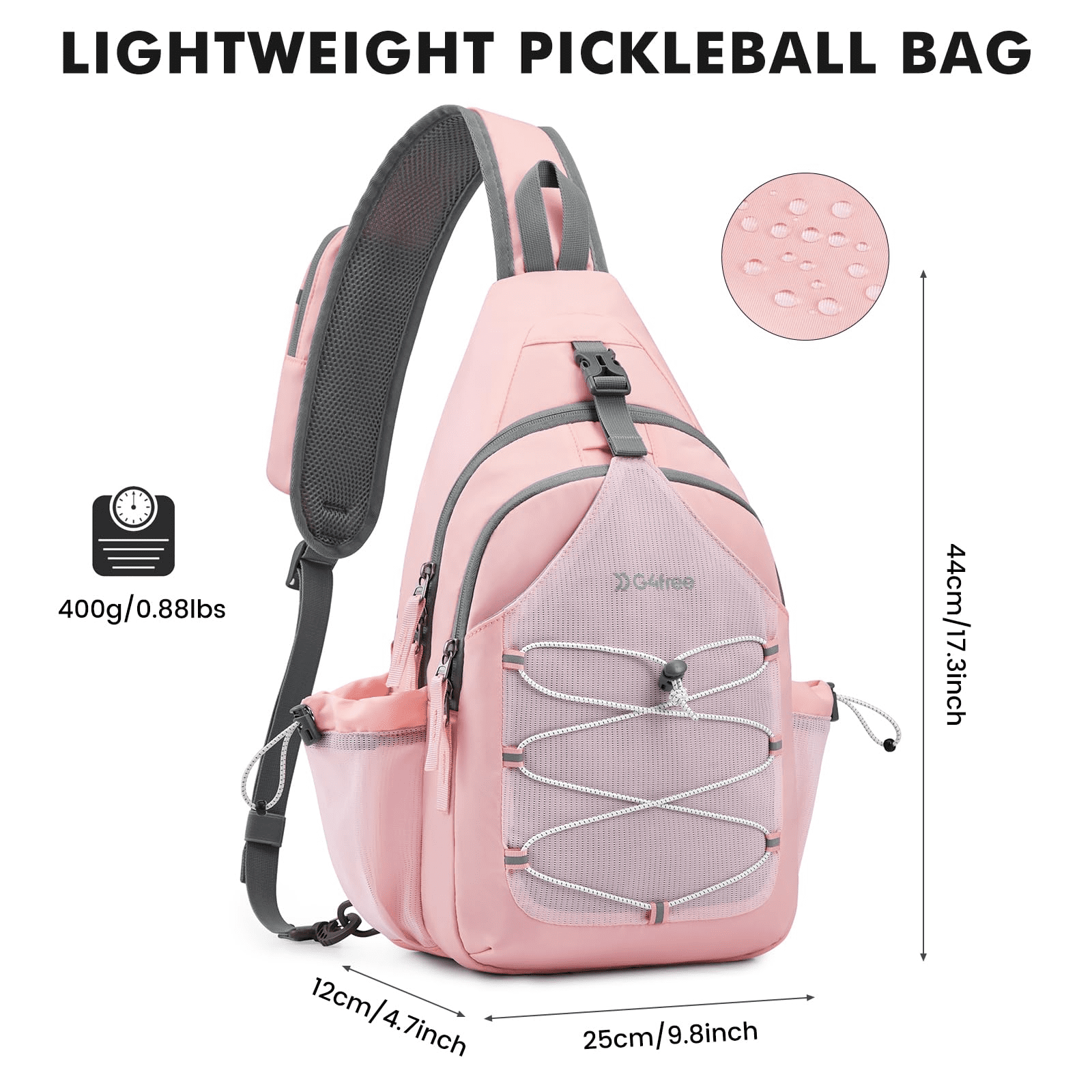 G4Free Pickleball Sling Bag for Women - Lightweight Crossbody Sports Bag