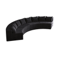 thumbnail image 4 of Newest 4-Piece Curved Modular Sectional Sofa in Corduroy with 8 Pillows for Conversation Pit,Black, 4 of 5