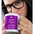 thumbnail image 2 of 3dRose, Keep calm and dance salsa, Purple, 11oz Mug, 2 of 7