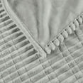 thumbnail image 3 of Serta Contemporary Solid Corded Plush Fabric King Heated Blanket in Gray, 3 of 10