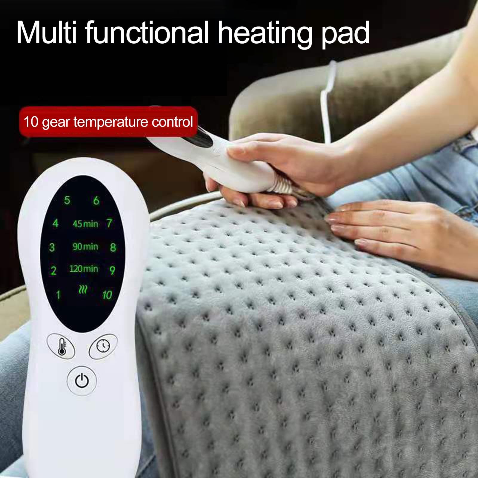 Heating Pad for Back, Neck, Shoulder Pain, Cramps and Arthritis Relief