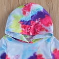 thumbnail image 6 of Bagilaanoe Toddler Baby Girl Long Pants Set Tie Dye Print Long Sleeve Hoodies Pullover Tops + Sweatpants 12M 18M 24M 3T 4T 5T 6T Kids Casual Sweatsuits, 6 of 7