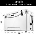 thumbnail image 5 of SereneLife 50 Quart Portable Cooler Box Lightweight Heavy-Duty Travel Ice Cooler W/ Handles (White), 5 of 7