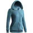 thumbnail image 2 of Doublju Womens Zip Up Solid Hoodie With Plus Size, 2 of 3