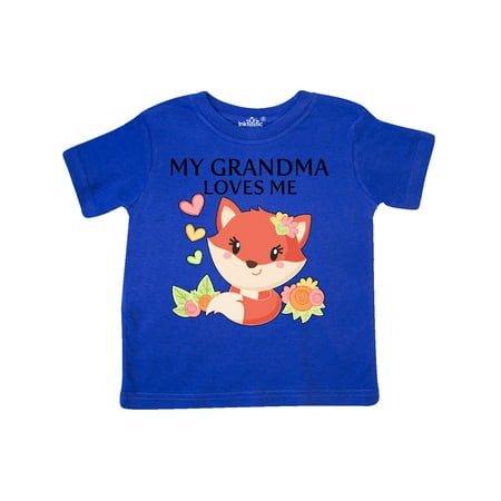 

Inktastic My Grandma Loves Me- little fox Gift Toddler Boy or Toddler Girl T-Shirt