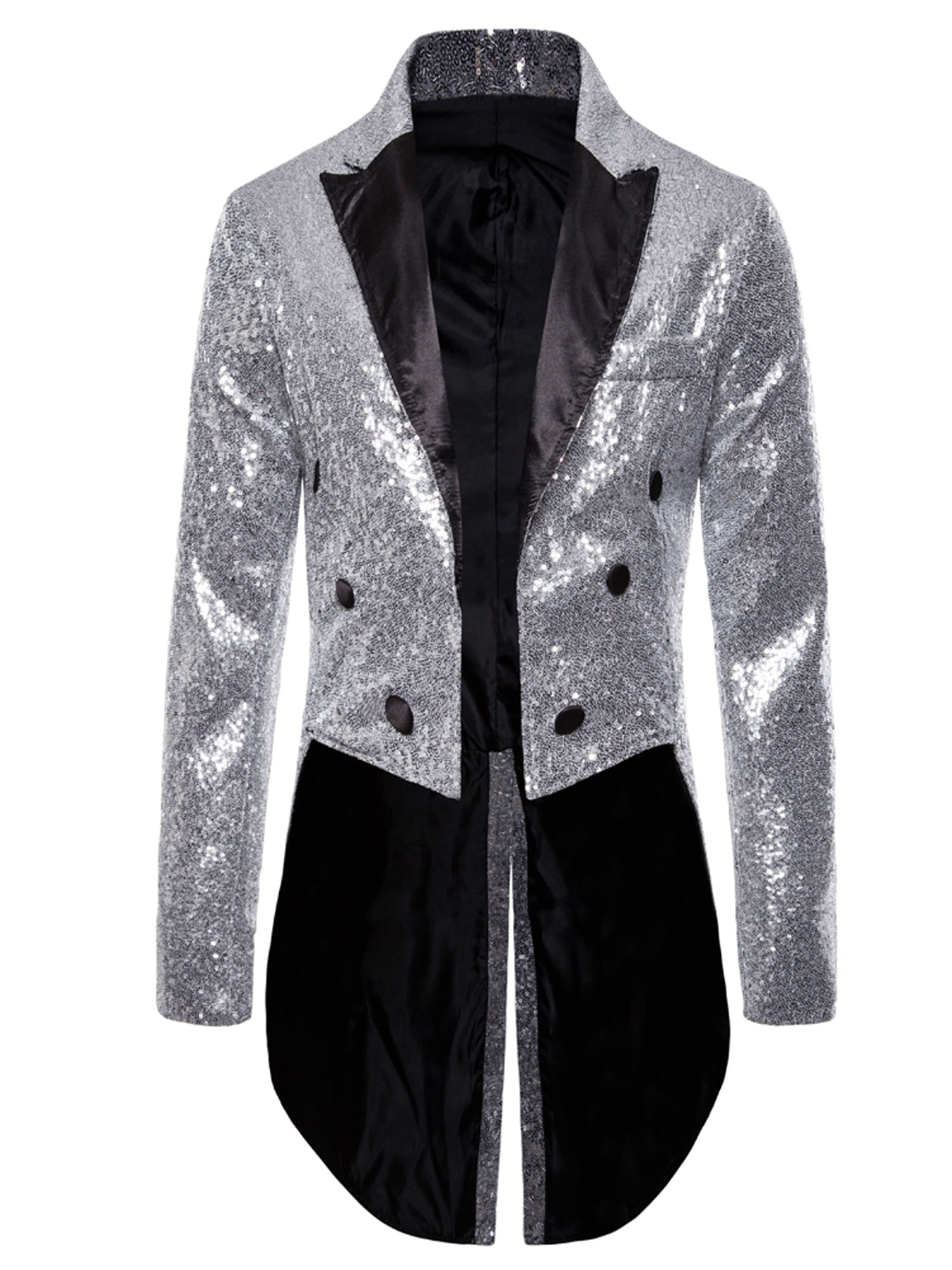 Mens Slim Fit Wedding Rhinestones Blazers Costume Bar Nightclub Jacket Coats NEW