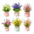 thumbnail image 1 of Plantas Artificiales Lab.G Flor Bonsai En Macetas Decoración 6pcs, 1 of 3
