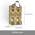 thumbnail image 3 of XMXT Collapsible Laundry Basket Hamper, Gold Christmas Elements Print Large Laundry Bag Clothes Hamper with Aluminum Handle, 50L, 3 of 7