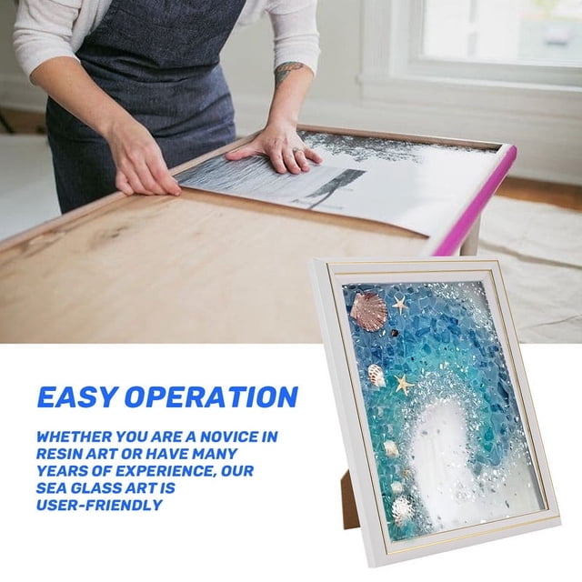 Kit d'Art en Verre de Mer, Kits de Bricolage pour Adultes, Décoration en Verre de Mer, Verre de Mer, Kit d'Art en Résine de Plage, Cadeau d'Art en Verre de Mer