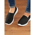thumbnail image 3 of Silver Steps Comfort Flex Memory Foam Walking Shoe, Women’s Slip-On Sneaker, Black, Size 11, 3 of 6