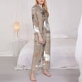 thumbnail image 4 of Kll Chicken Print Women'S Long Sleeve Pajamas With Pants Sleepwear Loungewear 2 Set-Large, 4 of 9