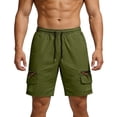 thumbnail image 5 of Xdegoge Workout Cargo Shorts for Men Lightweight Quick Dry Athletic Running Shorts Elastic Waist Drawstring Zipper Pockets for Gym Training Hiking Outdoor Summer Casual, 5 of 7