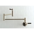 thumbnail image 2 of Kingston Brass KS8106DKL Concord Wall Mount Pot Filler Kitchen Faucet, Polished Nickel, 2 of 5