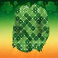 thumbnail image 1 of Ceisia Men's Loose Fit Waffle Knit Sweatshirt - St. Patrick's Day Argyle Starlight Print Green XXL Gifts, 1 of 5