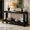 Black + Solid Wood+MDF, variant on Modern farmhouse style console table, rounded corner design, premium finish, elegant and simple narrow table, suitable for entryway or living room
