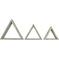thumbnail image 4 of Ekena Millwork Set of 3, Triangle, Open Back, Vintage Farmhouse Shadow Box Shelves, Barnwood Decor Collection, Chalk Dust White, 4 of 15