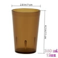 thumbnail image 4 of 12 oz Plastic Cup Break Resistant Drinking Glasses Reusable Stackable Drinking Cup and Shatterproof Drink Tumblers for Cafe Party and Catering Supplies (Amber Clear), 4 of 7