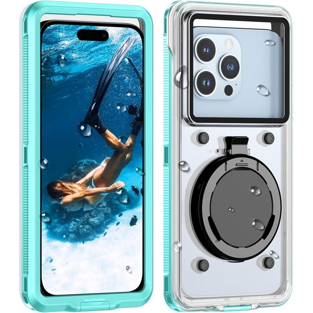 10.5" Large Waterproof Phone Pouch, 2 Pack Universal IPX8 Waterproof Dry Bag with Lanyard for iPhone 16 15 14 Pro Max, Samsung Galaxy S25 S24 S23 Ultra, S24 FE, Pixel 9A 8 Pro, Black+Black