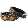thumbnail image 3 of XSmall 9''- 13'' Rhinestone Dog Puppy Collar Crystal Cow Leather Western 6035OR, 3 of 5