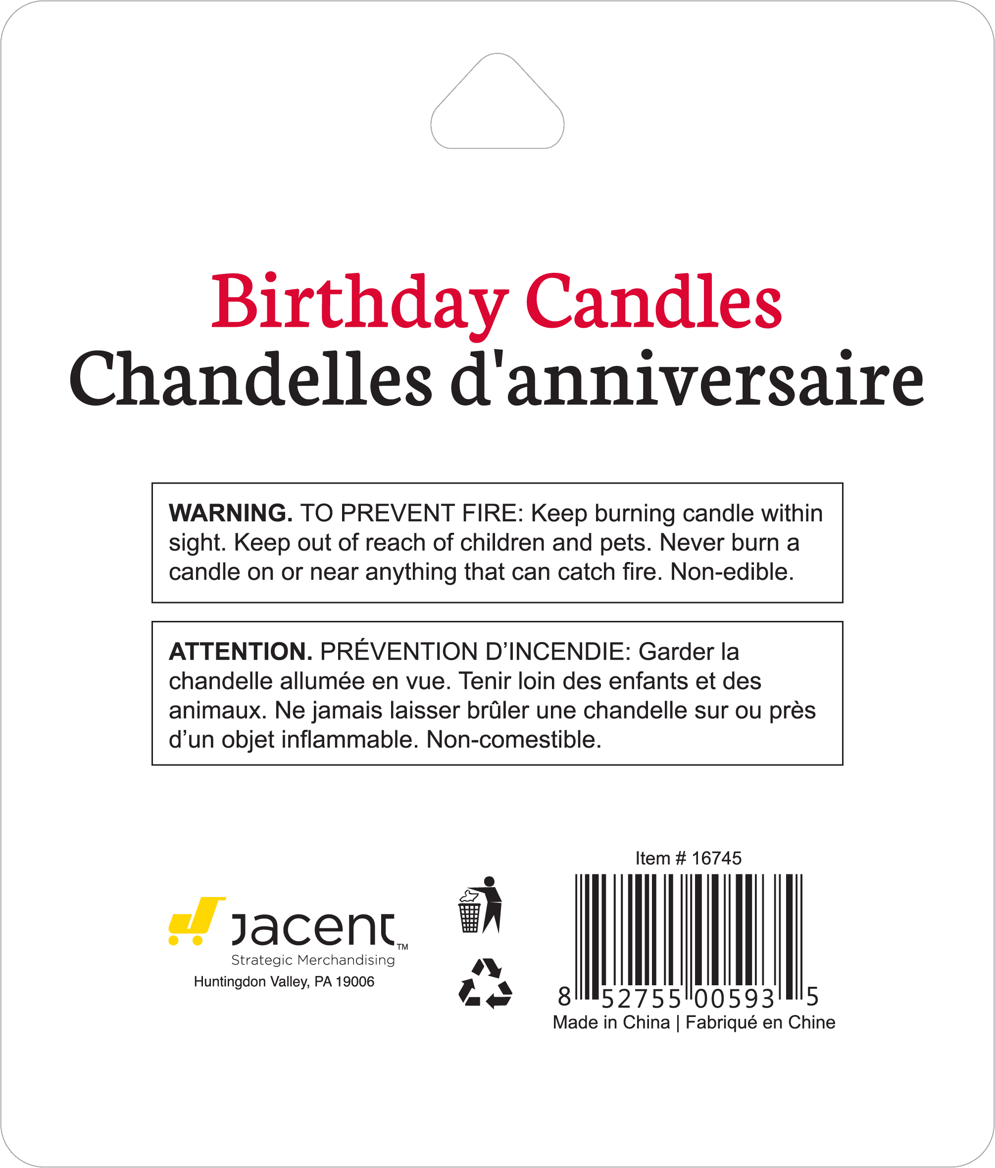 Crave Birthday Letters Candle, 13 count