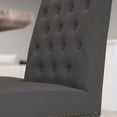 thumbnail image 4 of Merrick Lane Upholstered Parsons Chair with Nailhead Trim in Dark Gray Fabric, 4 of 11