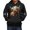 Black, variant on Men's Autumn Winter Hooded Sweatshirt Cattle Print Long Sleeve Comfortable Casual Pullover Top for Cool Weather