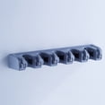 thumbnail image 4 of GOOHOCHY Soporte de gancho multiusos, elegante y sencillo, organizador de trapeador de pared, 5 posiciones, 6 ganchos, capacidad para hasta 11 herramientas, organizador de baño y cocina (azul)., 4 of 8