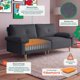 thumbnail image 2 of Sofá Cama Makora Yarvis Oxford Lino 3 Posiciones con Soft Foam Reclinable, 2 of 8