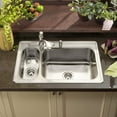 thumbnail image 2 of Houzer Legend 33 in Stainless Steel Topmount 80/20 Double Small Left Bowl Kitchen Sink with Strainer - LHD-3322-1, 2 of 7