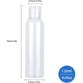 thumbnail image 2 of Paquete de 12 botellas vacías de plástico con tapa abatible para champú, lociones, jabón líquido para el cuerpo, crema (4 oz / 120 ml), 2 of 5