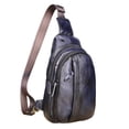 thumbnail image 1 of FloreceBien Al aire libre Casual Viajes Senderismo Té Crossbody Pecho Sling Bag Mochila Hombres Cuero, 1 of 5