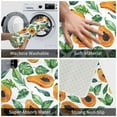 thumbnail image 4 of Front Door Mat Indoor Outdoor Outside Entrance - 16*24in Washable Papaya Palm Leaves Thin Bathroom Rugs Fit Under Door, Bath Rugs for Bathroom, Kitchen Rugs Mats for Floor, 4 of 6