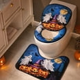 thumbnail image 4 of Halloween Bathroom Decor 4 Piece Set, 71 X 71 Inch Waterproof Shower Curtain, Non Slip Absorbent Bath Mats, Cute Halloween Pumpkin Skeleton Print for Home Halloween Party Decor, 4 of 7