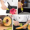 thumbnail image 2 of Juego de herramientas profesionales 4 en 1 para cortar sandía y tallar frutas de acero inoxidable, 2 of 2