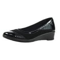 thumbnail image 3 of Lunar Womens Faux Leather Wedge Shoes, 3 of 5