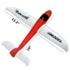 Foam throwing glider air plane inertia aircraft toy hand launch airplane model outdoor sports flying toy for kids children boy girl as gift,by MIMIDOU . (red, M)
