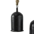 thumbnail image 5 of DecMode Tibetan Inspired Black Metal Cylindrical Decorative Cow Bells with Jute Hanging Rope, 3 Count, 5 of 13