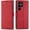 Red, variant on QLTYPRI Case for Samsung Galaxy S25 Plus, Premium PU Leather Cover TPU Bumper with Card Holder Kickstand Hidden Magnetic Adsorption Shockproof Flip Wallet Case for Samsung Galaxy S25 Plus - Black