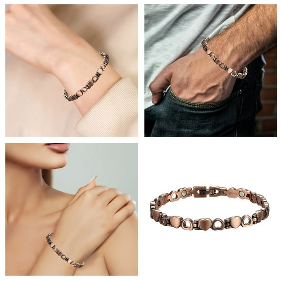 Copper Anklet for Women - Heart Design Jewelry Accessory Enhancing Style and