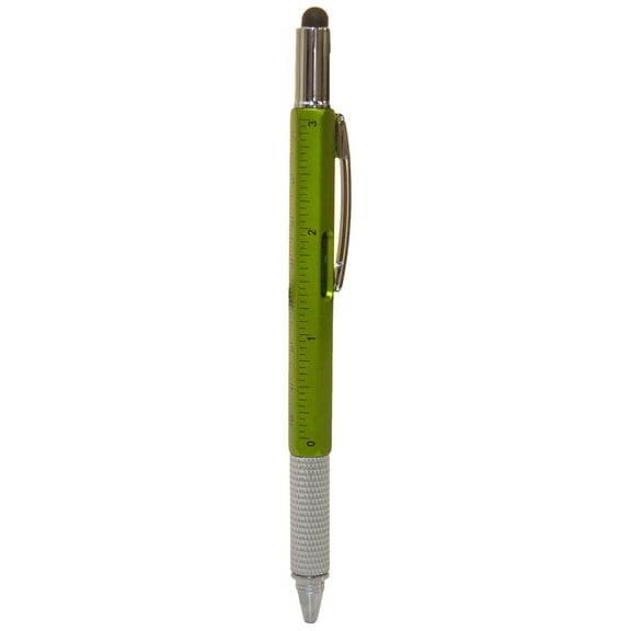 Architech Pro 5 - in - 1 Precision Pen - Pen, Stylus, Level, Ruler, Screwdriver (Green)