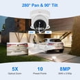 thumbnail image 6 of Anpviz 8MP PoE PTZ Camera Outdoor, 5X Optical Zoom 2.7~13.5mm Lens, Pan Tilt Zoom IP Security Camera with AI Human Vehicle Detection, Spotlight&Sound Alarm, 2 Way Talk, SD Card Slot, IP66 Waterproof, 6 of 9
