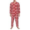 thumbnail image 3 of Salouo Popcorn2 Print Button-Front Long Sleeve Pajama Set for Men, Soft 2Pjs Men's Long Sleeve Sleepwear-XX-Large, 3 of 7